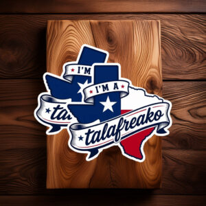 Banner Ribbon Talafreako Texas Sticker – Elegant Script Vinyl Decal