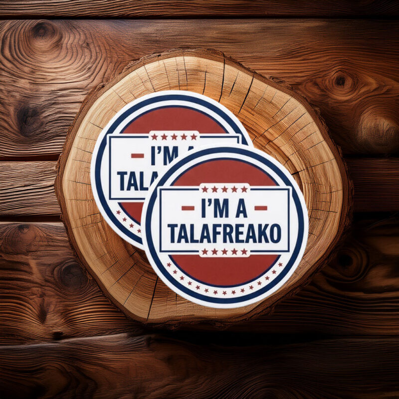 Classic Round I’m A Talafreako Red & Blue Badge Sticker