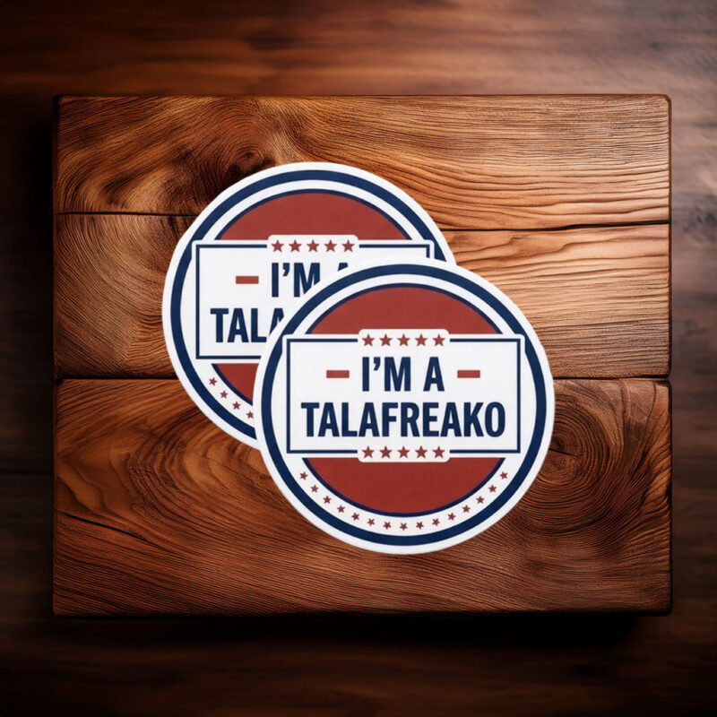 Classic Round I’m A Talafreako Red & Blue Badge Sticker