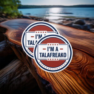 Classic Round I’m A Talafreako Red & Blue Badge Sticker
