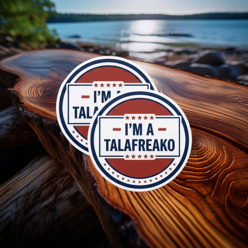 Classic Round I’m A Talafreako Red & Blue Badge Sticker