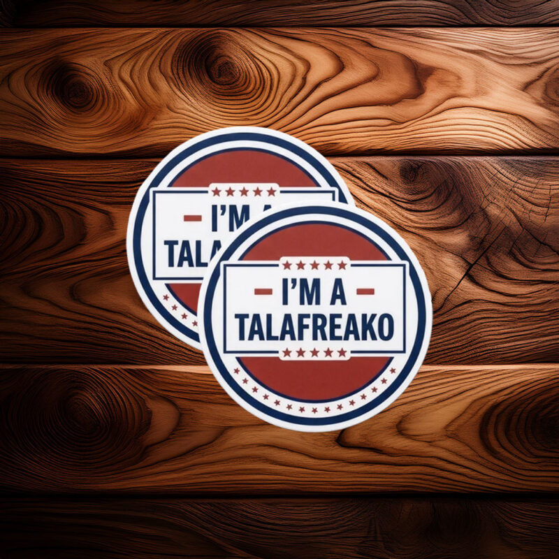 Classic Round I’m A Talafreako Red & Blue Badge Sticker