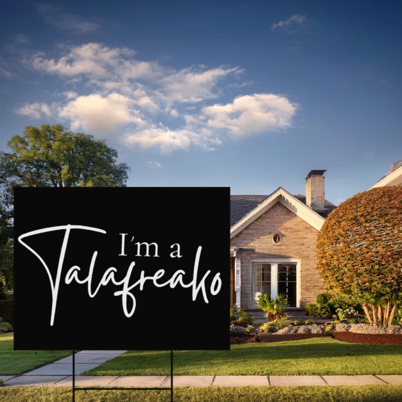 Elegant Cursive Script Lawn Display – Talafreako Yard Sign