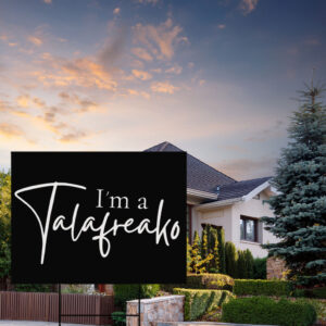 Elegant Cursive Script Lawn Display – Talafreako Yard Sign