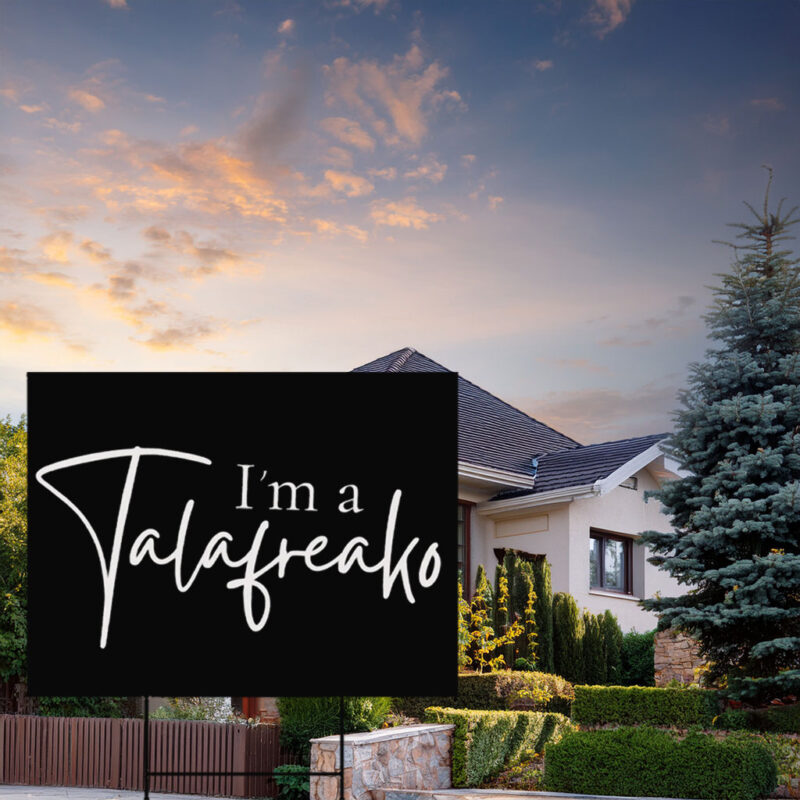 Elegant Cursive Script Lawn Display – Talafreako Yard Sign