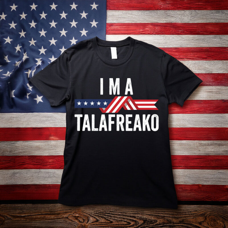 I'm A Talafreako PNG, Patriotic American Flag Ribbon T-Shirt Design