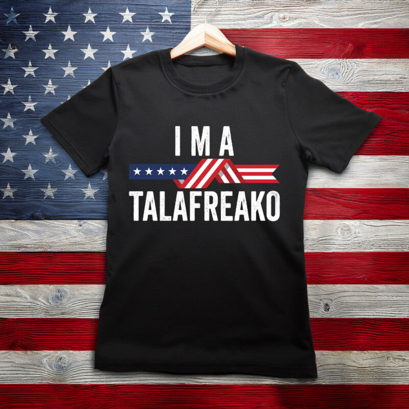 I'm A Talafreako PNG, Patriotic American Flag Ribbon T-Shirt Design