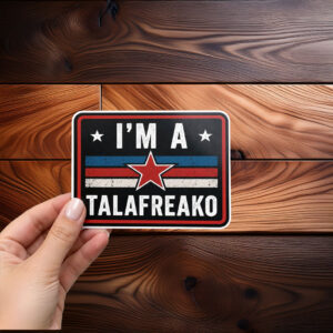 I’m A Talafreako Sticker, Cuban Flag Star Decal