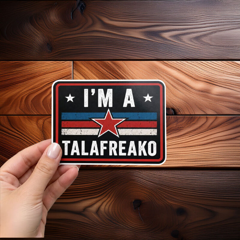 I’m A Talafreako Sticker, Cuban Flag Star Decal