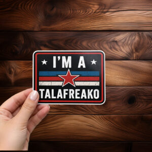 I’m A Talafreako Sticker, Cuban Flag Star Decal