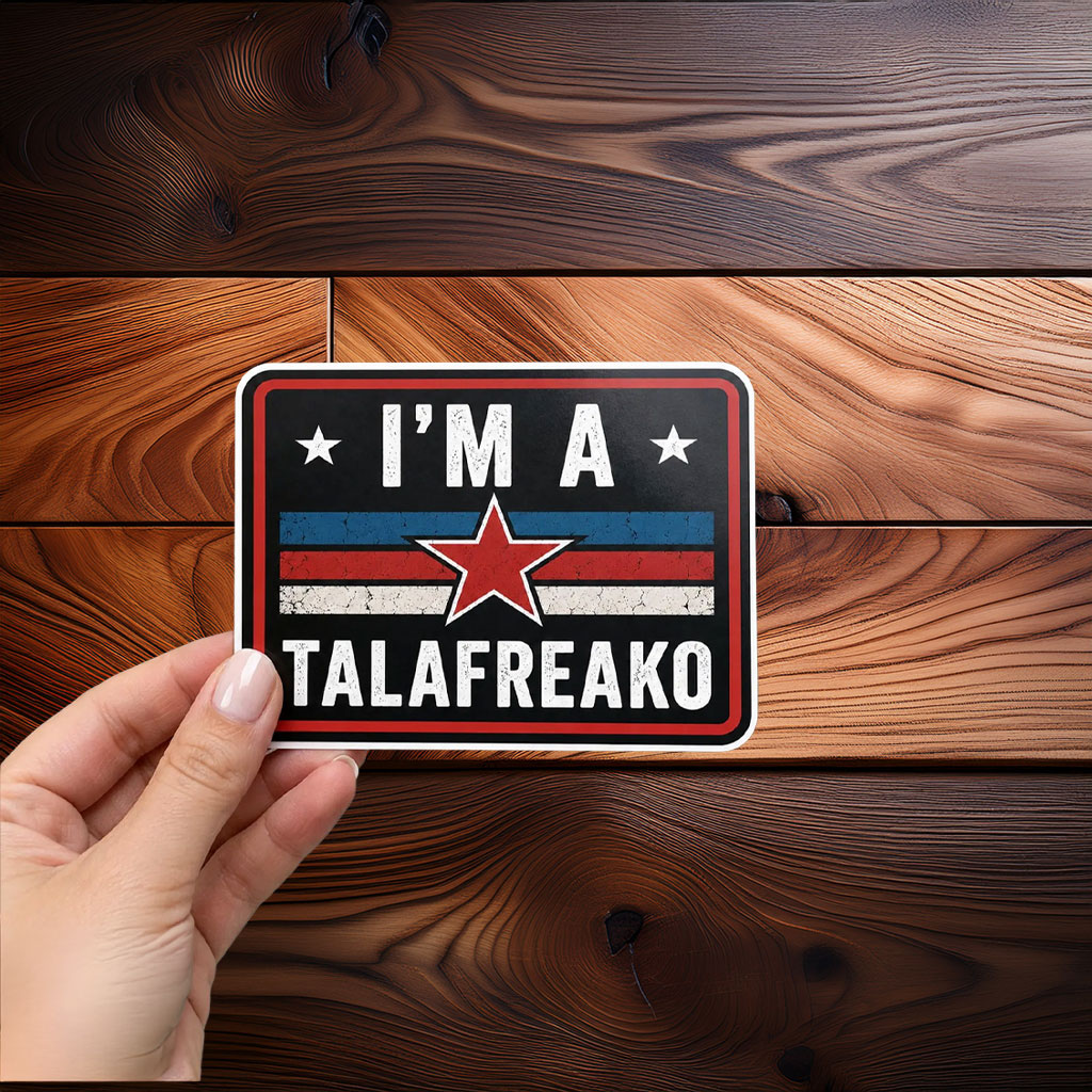 I’m A Talafreako Sticker, Cuban Flag Star Decal