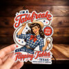 Im a Talafreako Flipping Tables Sticker - Vote Blue Texas - James Talarico 2026