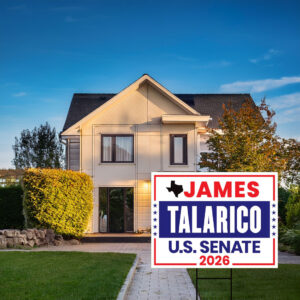 James Talarico For Texas Senate 2026 Yard Sign, Corrugated Plastic Senate Elections