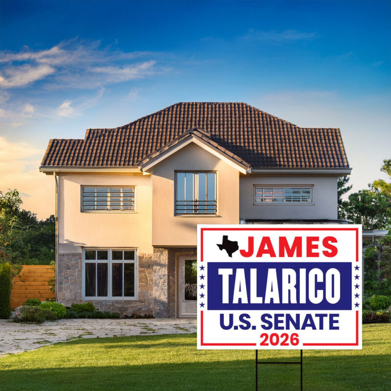 James Talarico For Texas Senate 2026 Yard Sign, Corrugated Plastic Senate Elections