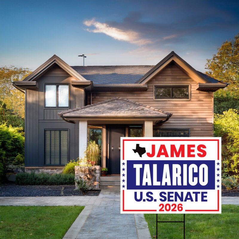 James Talarico For Texas Senate 2026 Yard Sign, Corrugated Plastic Senate Elections