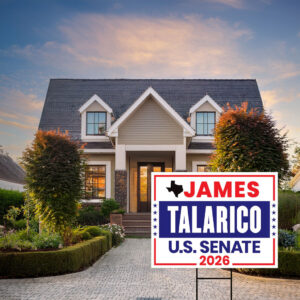 James Talarico For Texas Senate 2026 Yard Sign, Corrugated Plastic Senate Elections