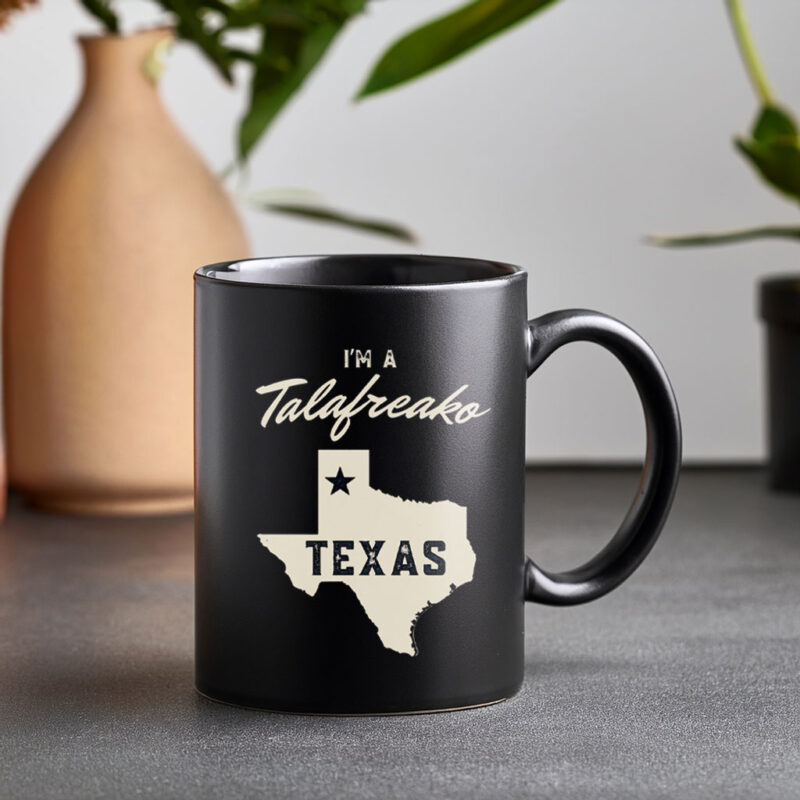 Minimalist Republic of Texas Ceramic Cup – I’m A Talafreako Mug