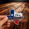 Modern Texas Map Vinyl Decal – Brush Script Typography Lone Star Flag Talafreako Sticker