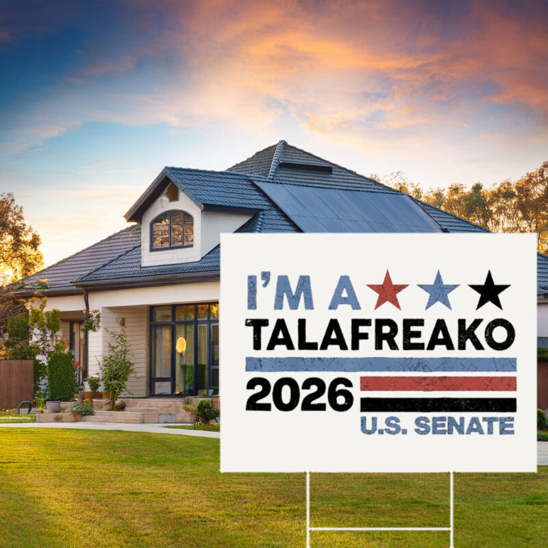 Patriotic 2026 U.S. Senate Yard Sign – Distressed Stars and Stripes Lawn Decor Talafreako Yard Sign