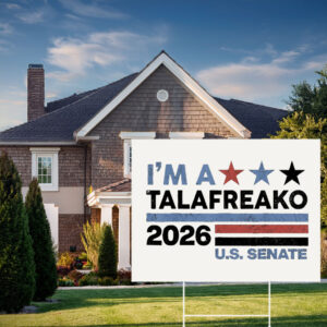 Patriotic 2026 U.S. Senate Yard Sign – Distressed Stars and Stripes Lawn Decor Talafreako Yard Sign