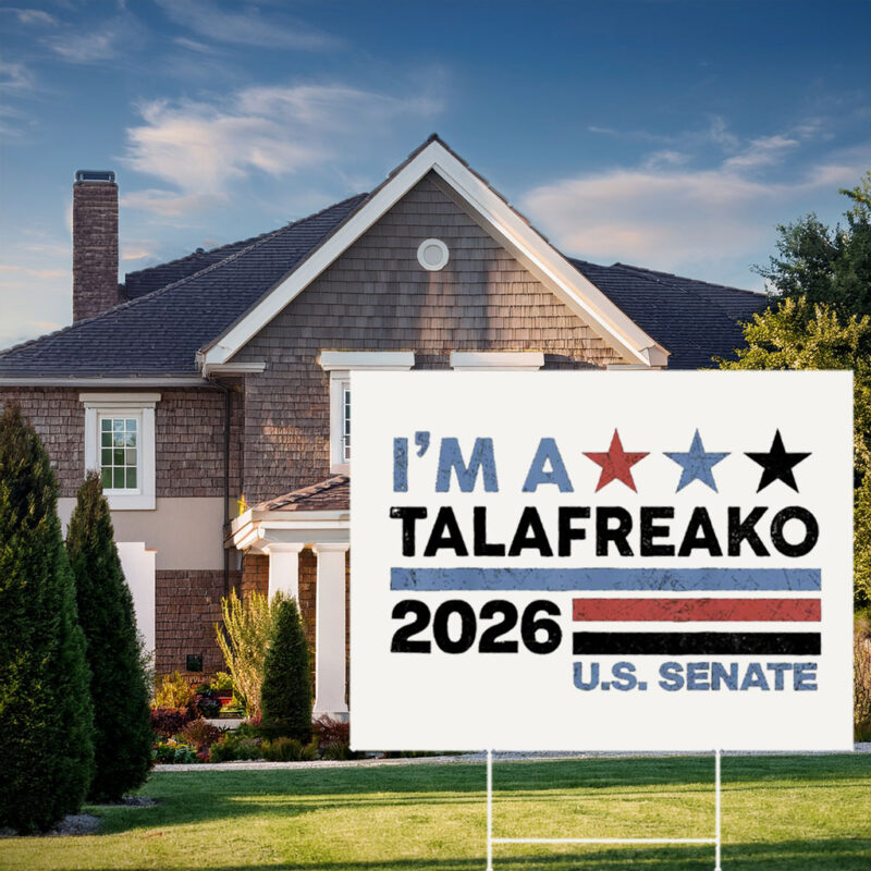 Patriotic 2026 U.S. Senate Yard Sign – Distressed Stars and Stripes Lawn Decor Talafreako Yard Sign