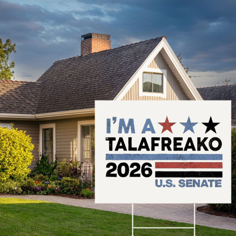 Patriotic 2026 U.S. Senate Yard Sign – Distressed Stars and Stripes Lawn Decor Talafreako Yard Sign