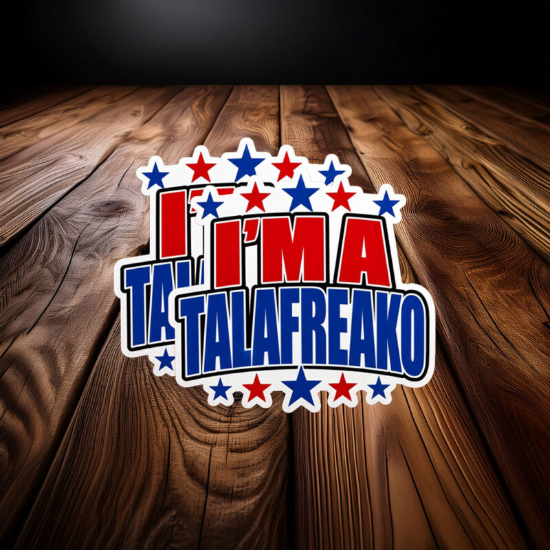 Patriotic Red White Blue Text Decal – Bold 2026 Election Star Badge Talafreako Sticker