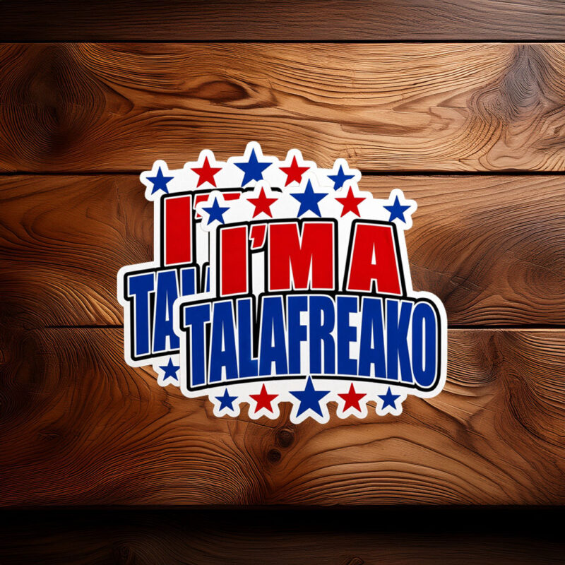 Patriotic Red White Blue Text Decal – Bold 2026 Election Star Badge Talafreako Sticker