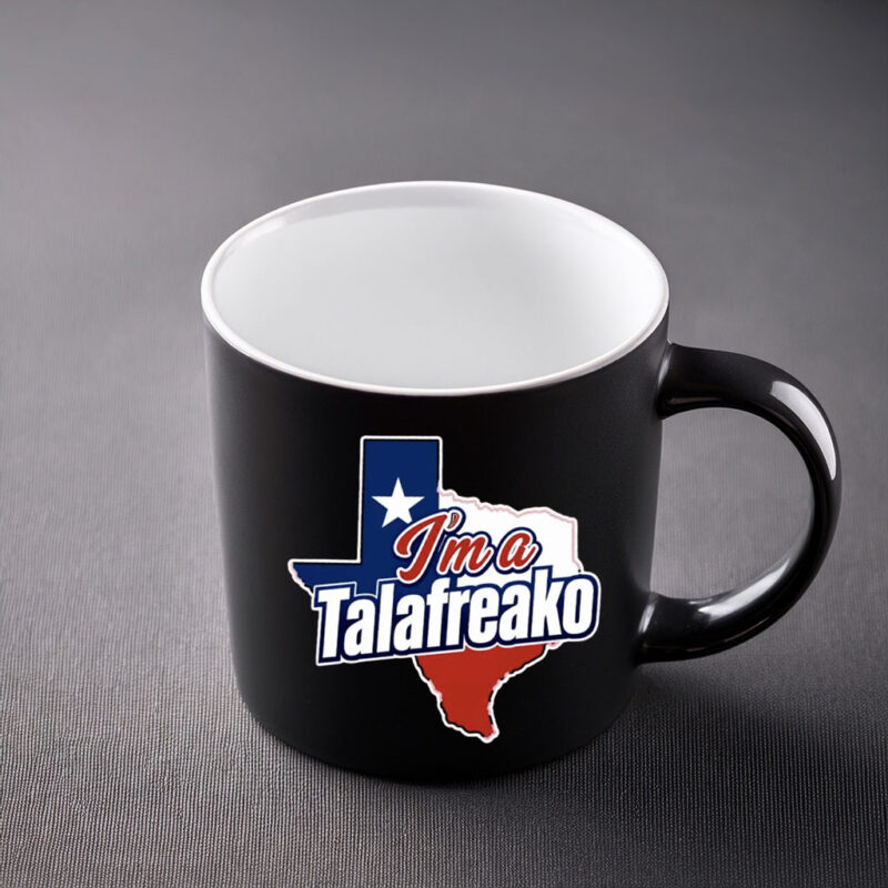 Patriotic Texas Map I’m A Talafreako Mug Modern Supporter Political Drinkware Texas Pride Ceramic Coffee Cup