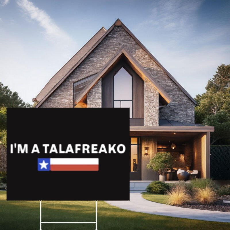 Patriotic Text Campaign Lawn Board – Minimalist Texas Flag Outdoor Sign Talafreako Yard Sign