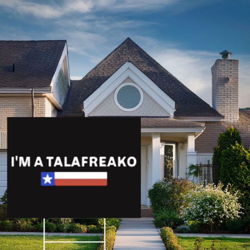 Patriotic Text Campaign Lawn Board – Minimalist Texas Flag Outdoor Sign Talafreako Yard Sign