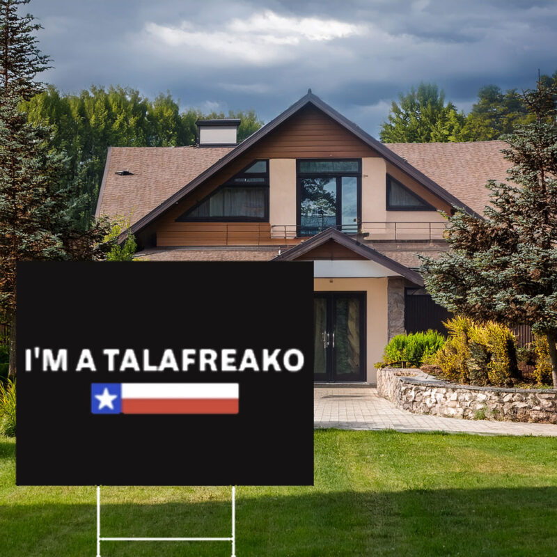 Patriotic Text Campaign Lawn Board – Minimalist Texas Flag Outdoor Sign Talafreako Yard Sign