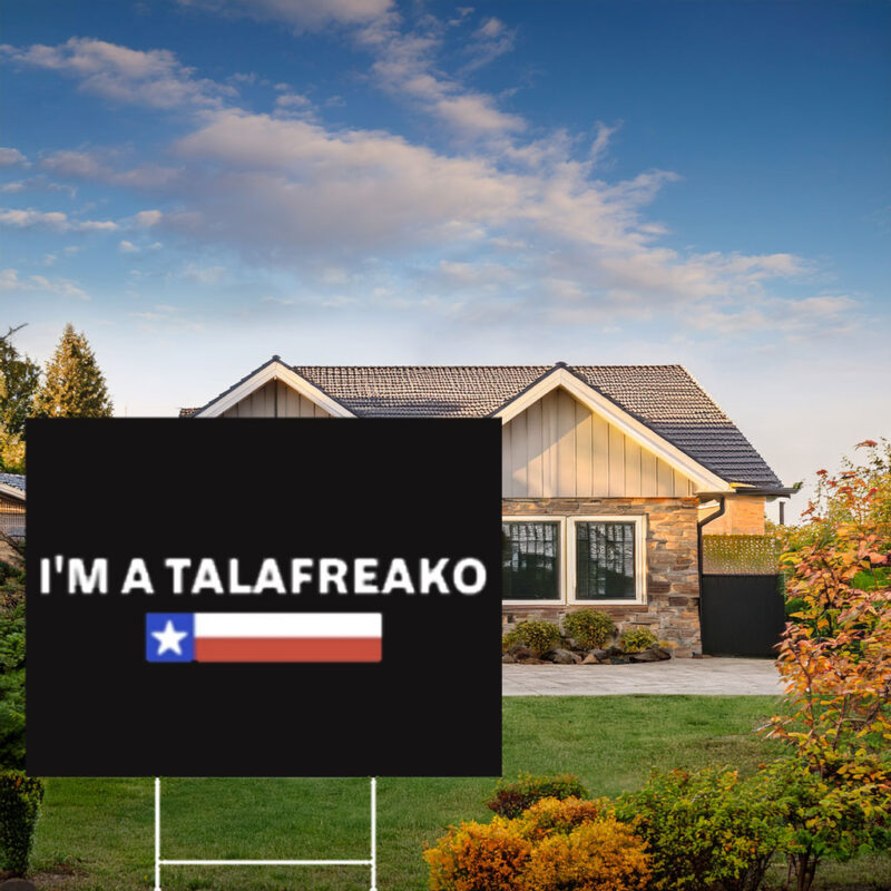 Patriotic Text Campaign Lawn Board – Minimalist Texas Flag Outdoor Sign Talafreako Yard Sign
