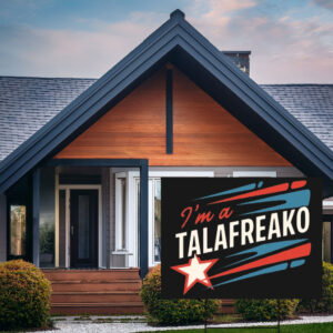Retro Patriotic Shooting Star Lawn Decor – Vintage Stripe Outdoor Sign, I’m A Talafreako Yard Sign