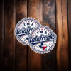 Retro Stamp Style Talafreako Decal – Round Texas Political Badge Sticker