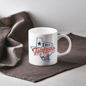Retro Texas Flag Coffee Mug – Vintage Lone Star State Ceramic Cup, I’m A Talafreako Mug