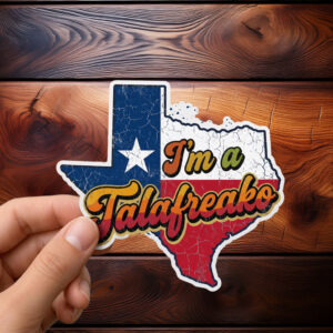 Retro Texas Map Distressed Decal – Talafreako Sticker