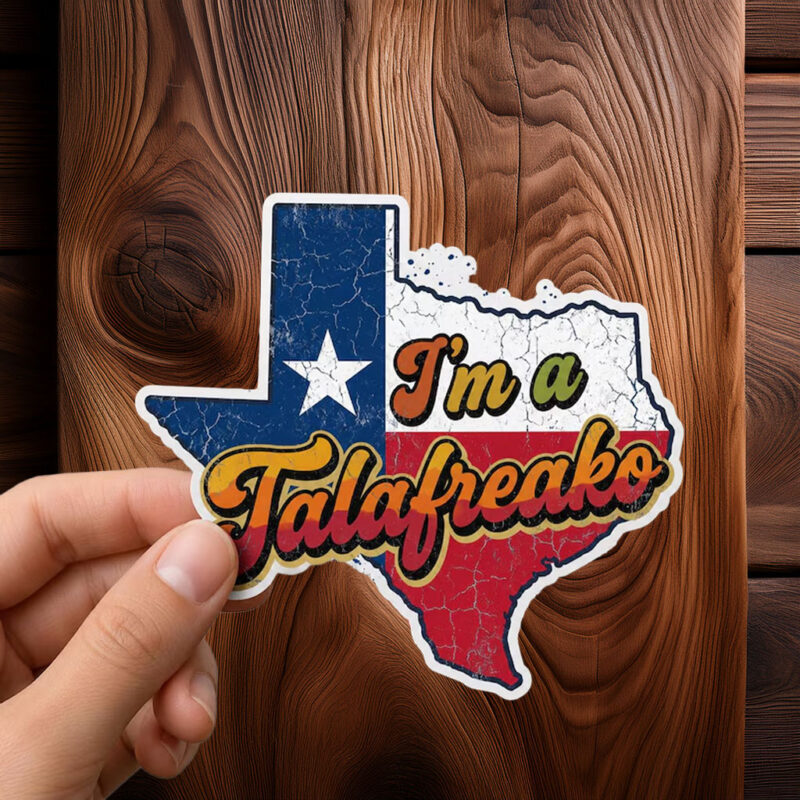 Retro Texas Map Distressed Decal – Talafreako Sticker