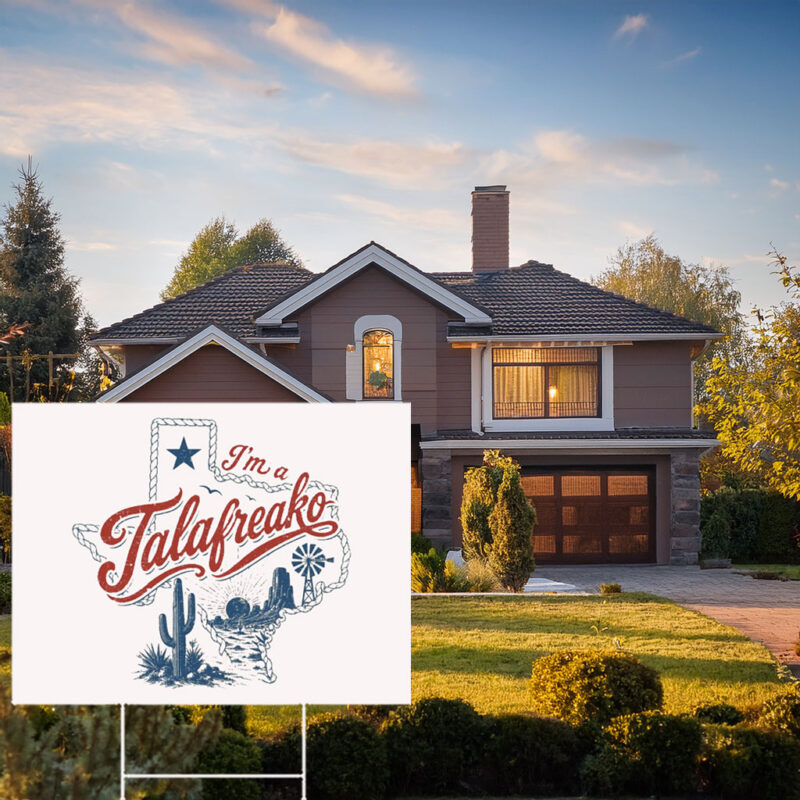 Retro Texas Map Yard Sign – I'am Talafreako Yard Sign