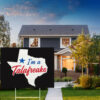 Retro Texas Shape Lawn Billboard – Patriotic Lone Star State Garden Stake Talafreako Yard Sign