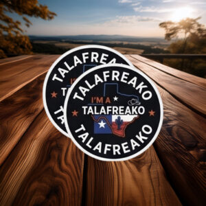 Round Circle Badge Texas Map Bumper Decal – Political Campaign Emblem Talafreako Sticker