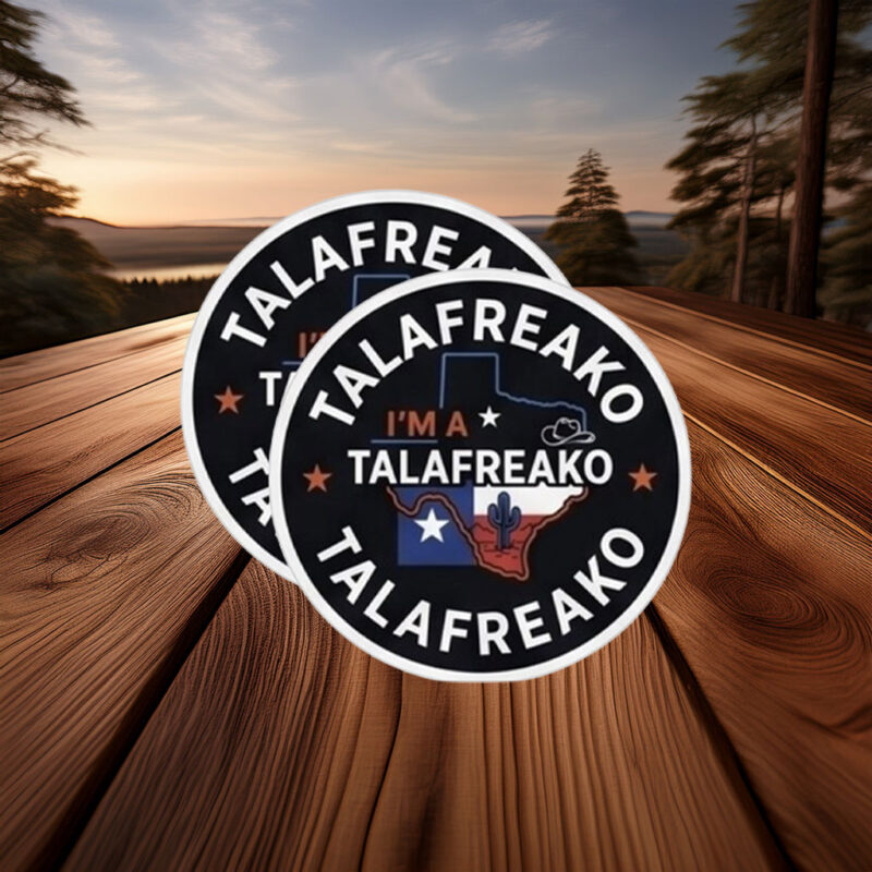 Round Circle Badge Texas Map Bumper Decal – Political Campaign Emblem Talafreako Sticker