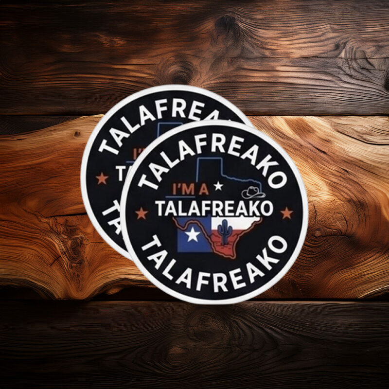 Round Circle Badge Texas Map Bumper Decal – Political Campaign Emblem Talafreako Sticker