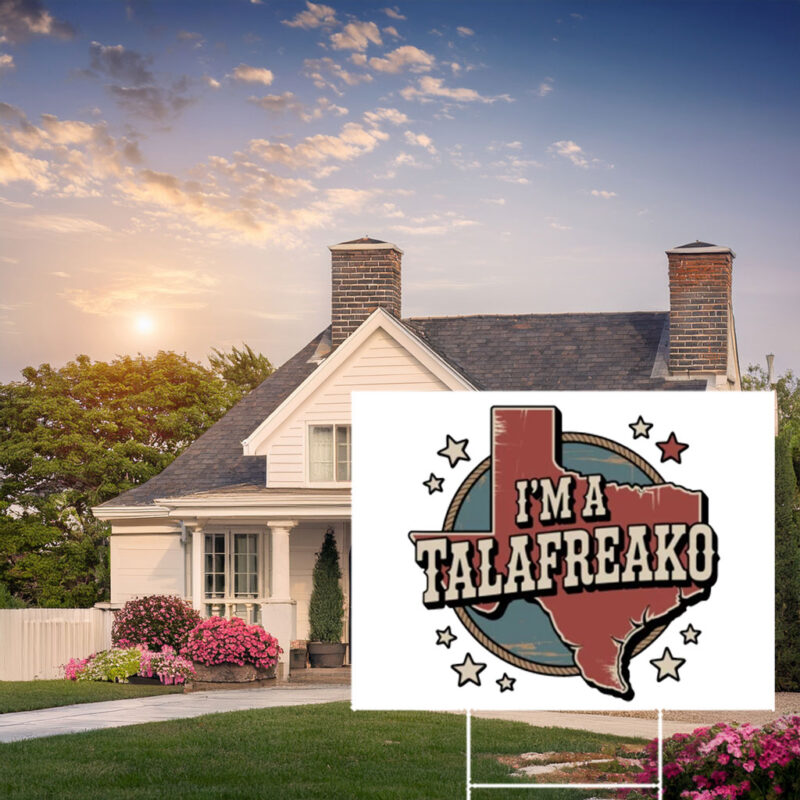 Rustic Western Texas Map Lawn Board – Country Rope Style Garden Stake, I’m A Talafreako Yard Sign