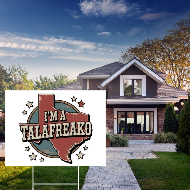 Rustic Western Texas Map Lawn Board – Country Rope Style Garden Stake, I’m A Talafreako Yard Sign