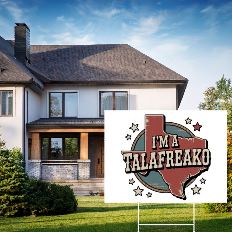 Rustic Western Texas Map Lawn Board – Country Rope Style Garden Stake, I’m A Talafreako Yard Sign