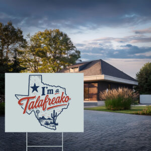 Show Your Texas Pride Lawn Decor – Vintage Wild West Desert Windmill Graphic Talafreako Yard Sign