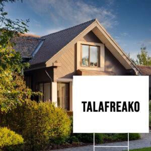 Simple Bold Typography Lawn Board – Modern Minimalist Outdoor Banner Talafreako Yard Sign