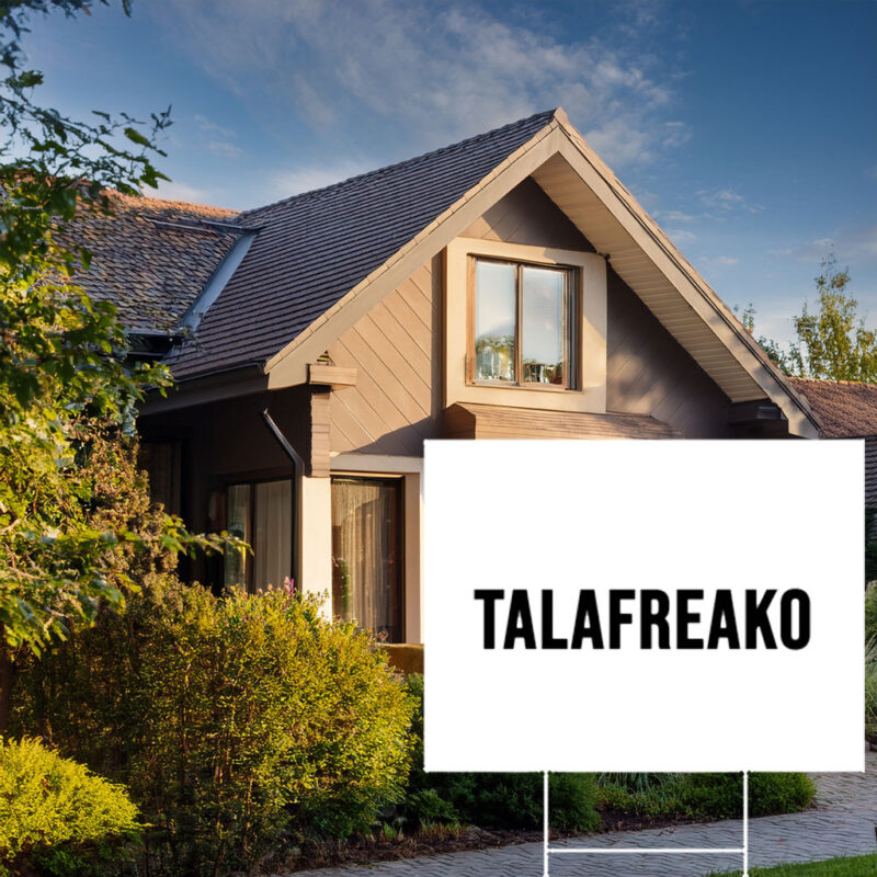 Simple Bold Typography Lawn Board – Modern Minimalist Outdoor Banner Talafreako Yard Sign