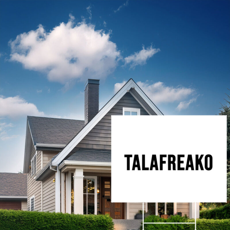Simple Bold Typography Lawn Board – Modern Minimalist Outdoor Banner Talafreako Yard Sign